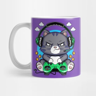 cat gamer, game addicts Mug